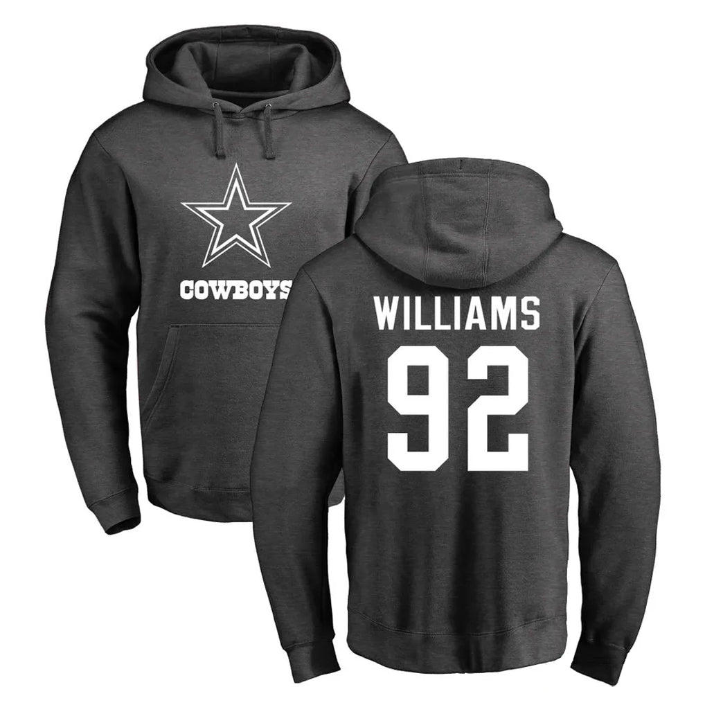 D.Cowboys #92 Quinnen Williams Player Ash One Color Pullover Hoodie Limited Ldoa Stitched Jerseys