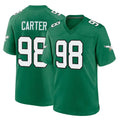 P.Eagles #98 Jalen Carter Player Green Kelly Alternate Home Game Ldoa Stitched Jerseys