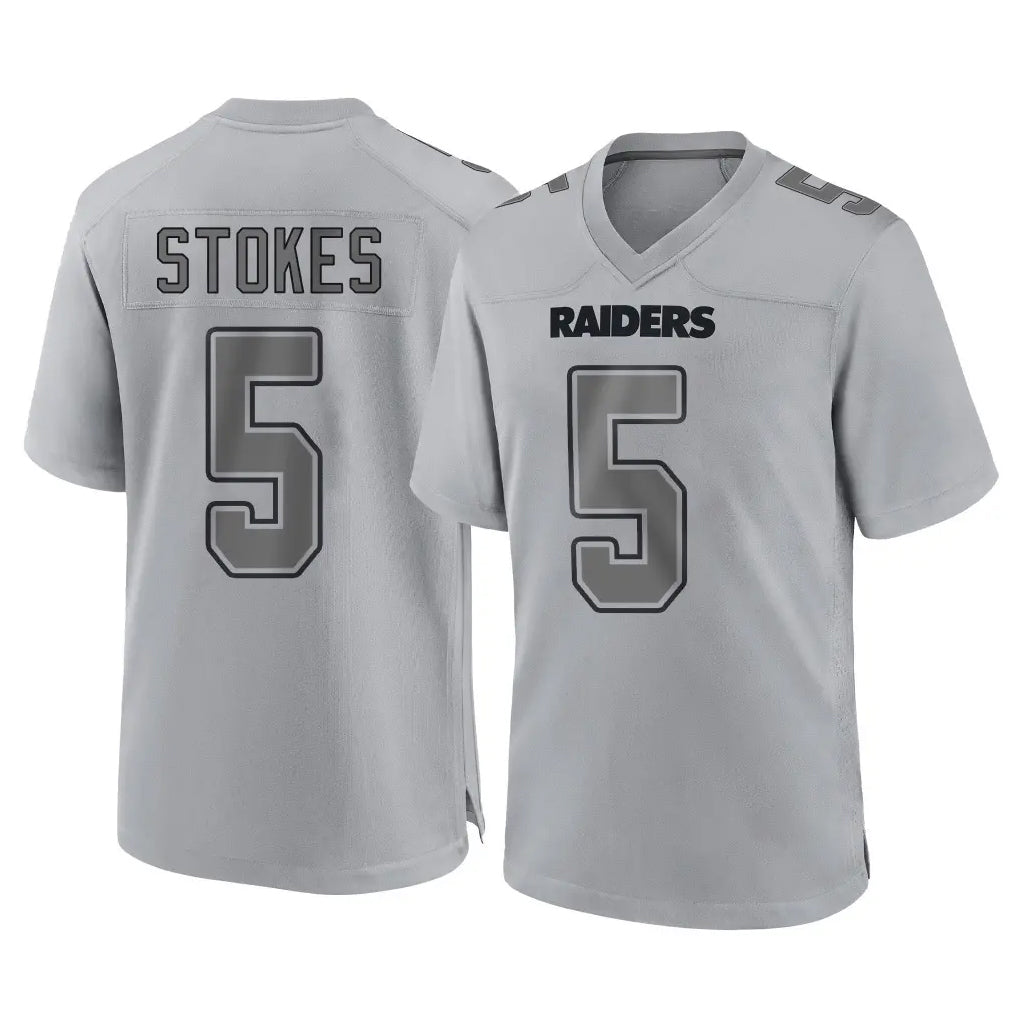 LV.Raiders #5 Eric Stokes Player Gray Atmosphere Fashion Limited Game Ldoa Stitched Jerseys
