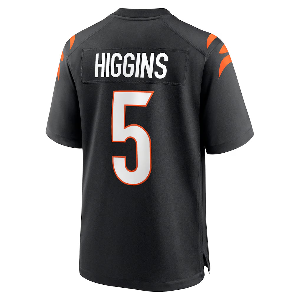 C.Bengals #5 Tee Higgins Player Black Home Game Ldoa Stitched Jerseys