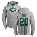 NY.Jets #20 Breece Hall Player Gray LOGO Pullover Hoodies Limited Game Ldoa Stitched Jerseys