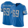 D.Lions #69 Tate Ratledge Player Blue Vapor F.U.S.E. Limited Home Game Ldoa Stitched Jerseys