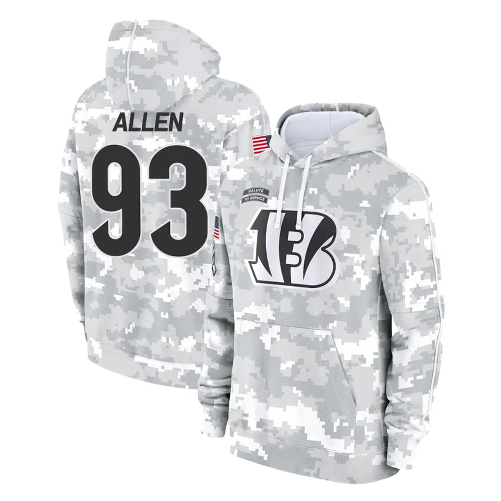 C.Bengals #93 Jonathan Allen Player Arctic Camo Salute to Service Pullover Hoodie Limited Ldoa Stitched Jerseys