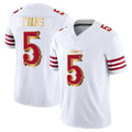 SF.49ers #5 Mike Evans Player White 2025 Rivalries Collection Game Limited Ldoa Stitched Jerseys