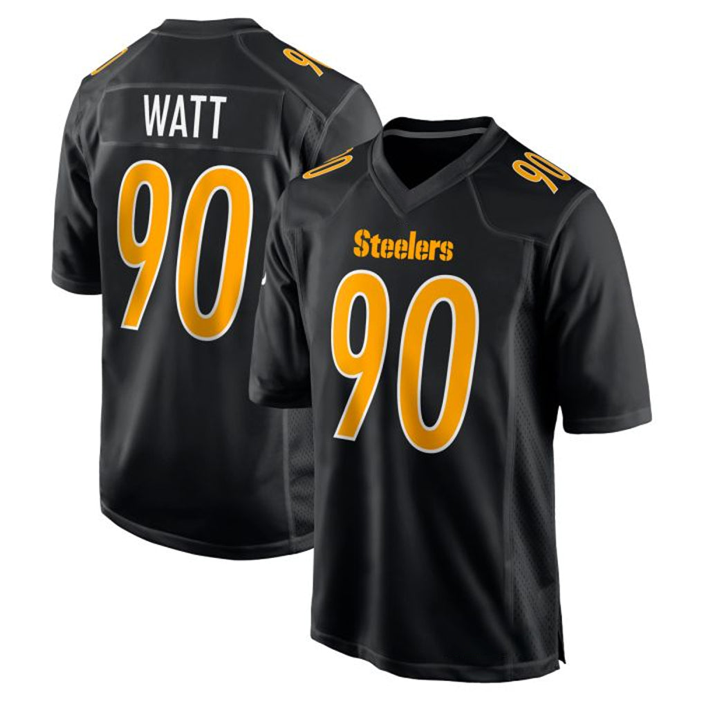 P.Steelers #90 T.J. Watt Player Black Fashion Limited Home Game Ldoa Stitched Jerseys