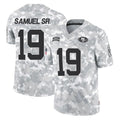 SF.49ers #19 Deebo Samuel Sr. Player Arctic Camo Limited Salute To Service Home Game Ldoa Stitched Jerseys