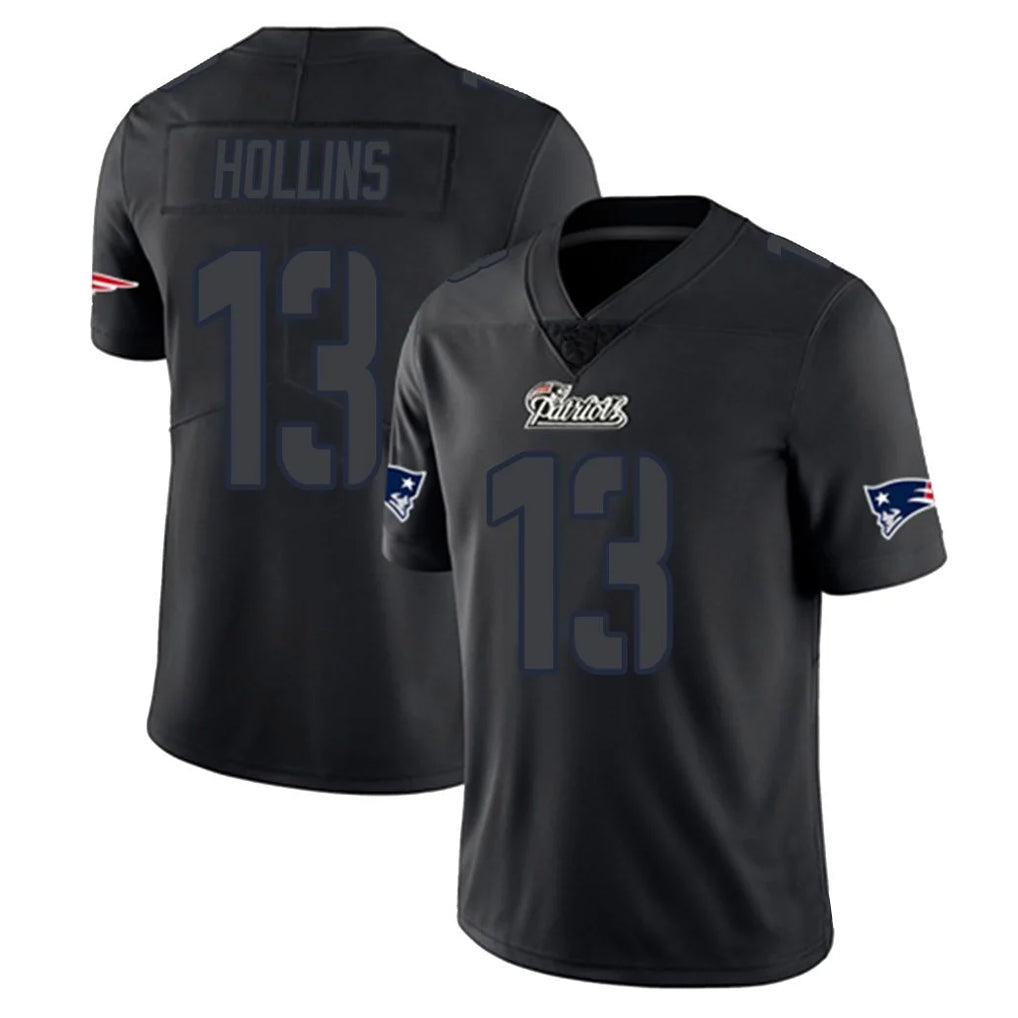 NE.Patriots #13 Mack Hollins Player Black Impact LImited Home Game Ldoa Stitched Jerseys