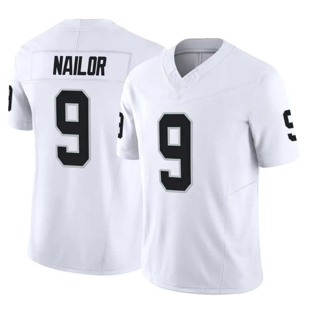 LV.Raiders #9 Jalen Nailor Player White Limited Vapor F.U.S.E. Home Game Ldoa Stitched Jerseys