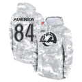 LA.Rams #84 Colby Parkinson Player Arctic Camo Salute to Service Hoodies Limited Game Ldoa Stitched Jerseys