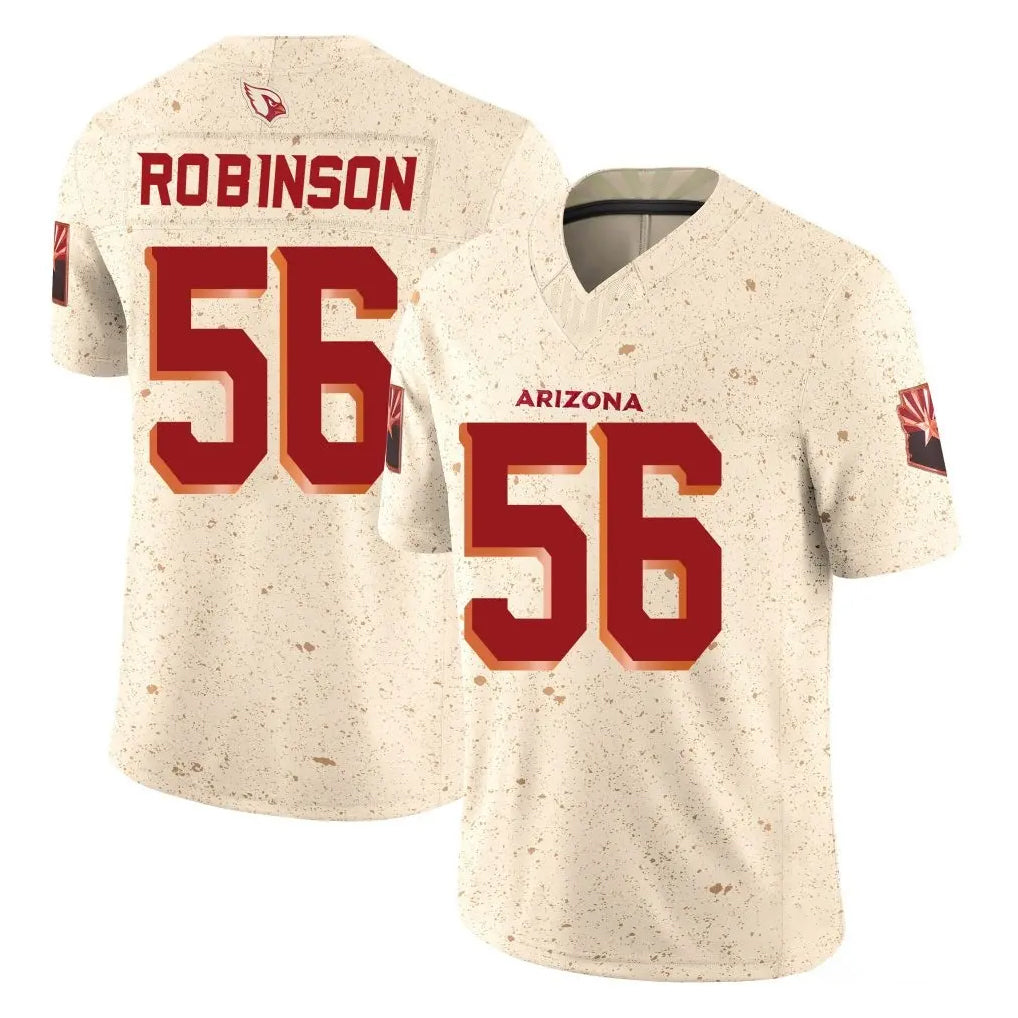 A.Cardinals #56 Darius Robinson Player Cream Rivalries Collection Vapor Limited Home Game Ldoa Stitched Jerseys