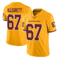 W.Commanders #67 Nick Allegretti Player Gold Limited Color Rush Home Game Ldoa Stitched Jerseys