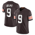C.Browns #9 Grant Delpit Player Brown Color Vapor Untouchable Limited Home Game Ldoa Stitched Jerseys