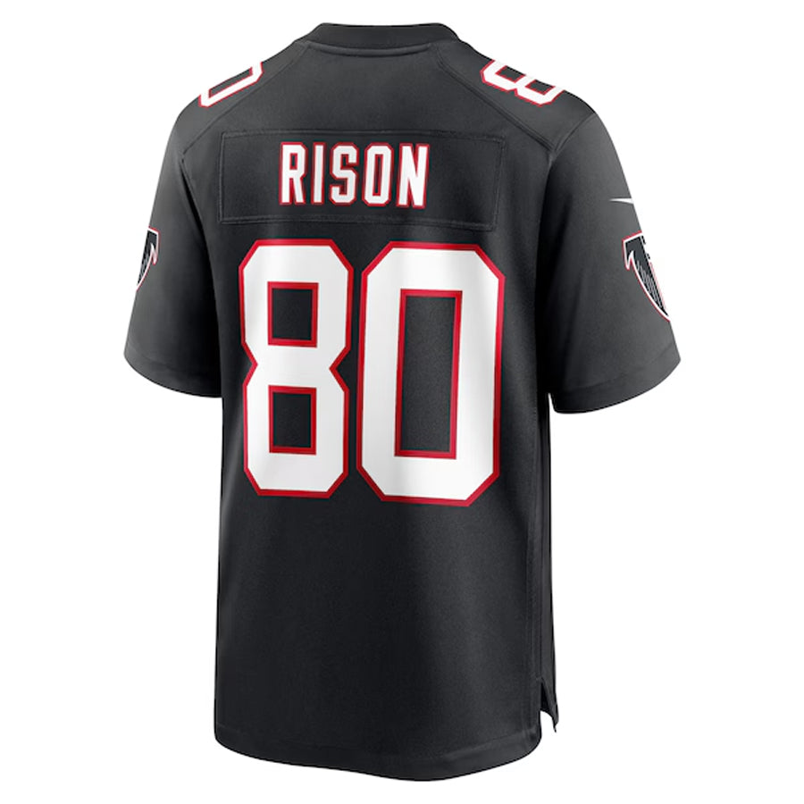 A.Falcons #80 Andre Rison Player Black Throwback Limited Home Game Ldoa Stitched Jerseys