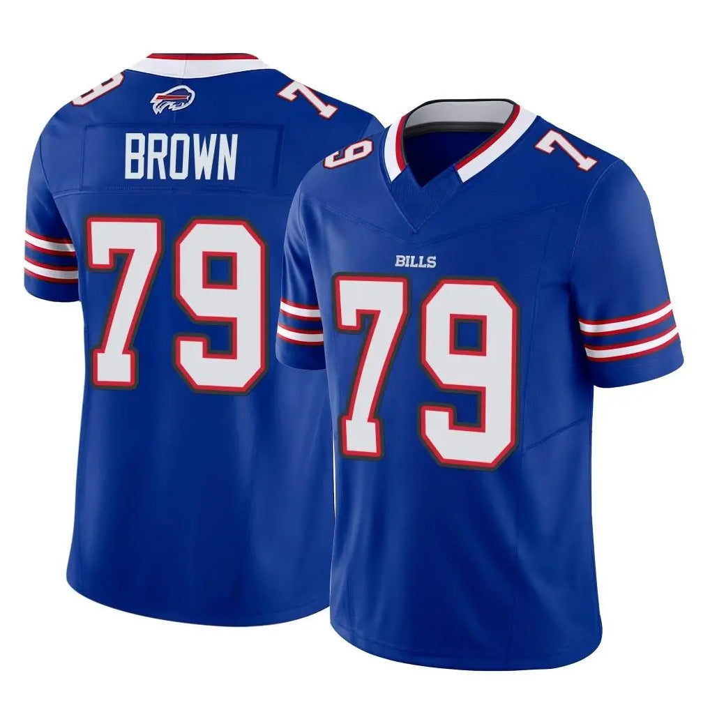 B.Bills #79 Spencer Brown Player Royal Vapor F.U.S.E. Limited Home Game Ldoa Stitched Jerseys