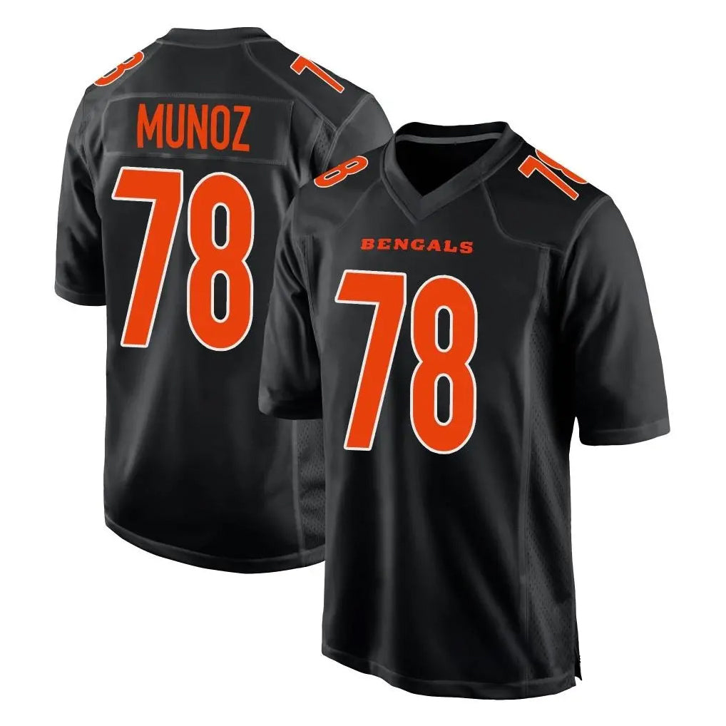 C.Bengals #78 Anthony Munoz Player Black Fashion Game Ldoa Stitched Jerseys