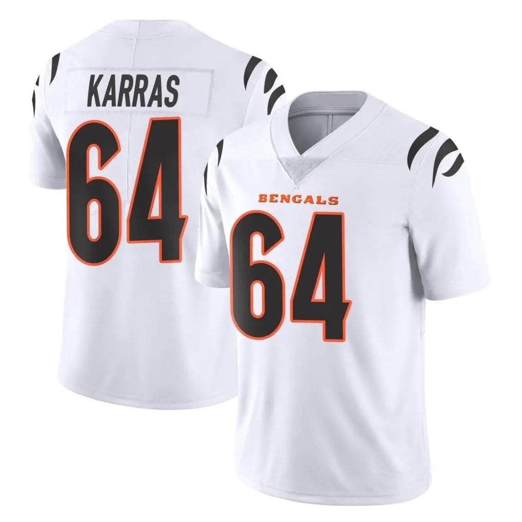 C.Bengals #64 Ted Karras Player White Vapor Untouchable Limited Home Game Ldoa Stitched Jerseys