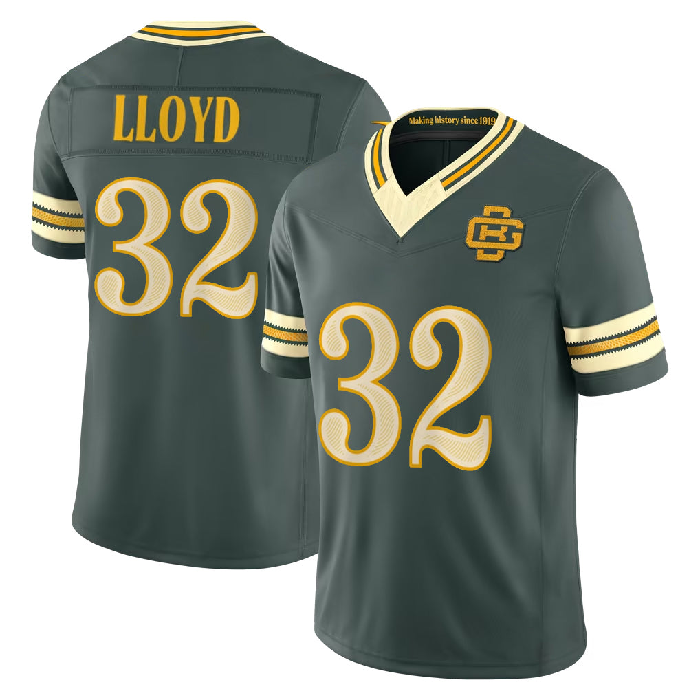 GB.Packers #32 MarShawn Lloyd Player Green Limited 2026 Rivalries Collection Home Game Ldoa Stitched Jerseys