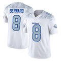 B.Bills #8 Terrel Bernard Player White Rivalries Collection Limited Game Ldoa Stitched Jerseys