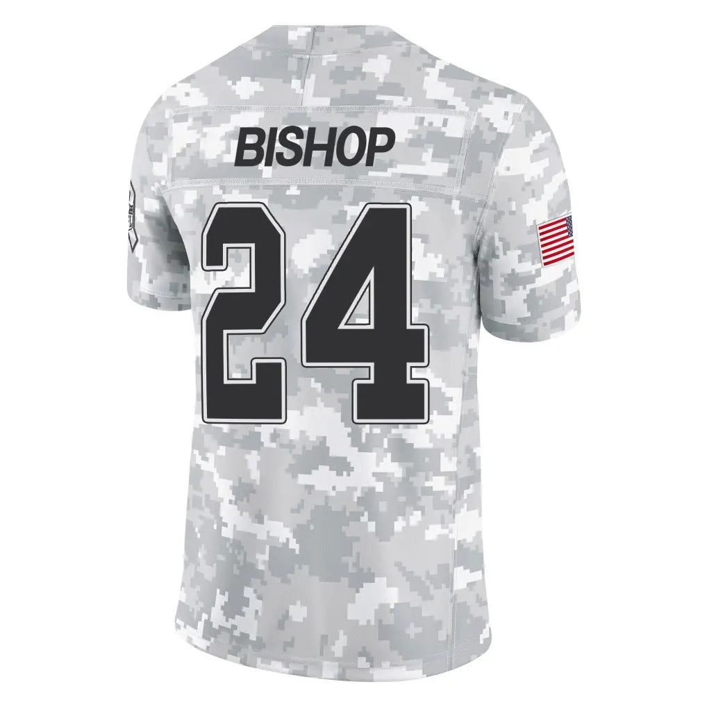 B.Bills #24 Cole Bishop Player Arctic Camo Salute to Service Limited Ldoa Stitched Jerseys