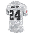 B.Bills #24 Cole Bishop Player Arctic Camo Salute to Service Limited Ldoa Stitched Jerseys