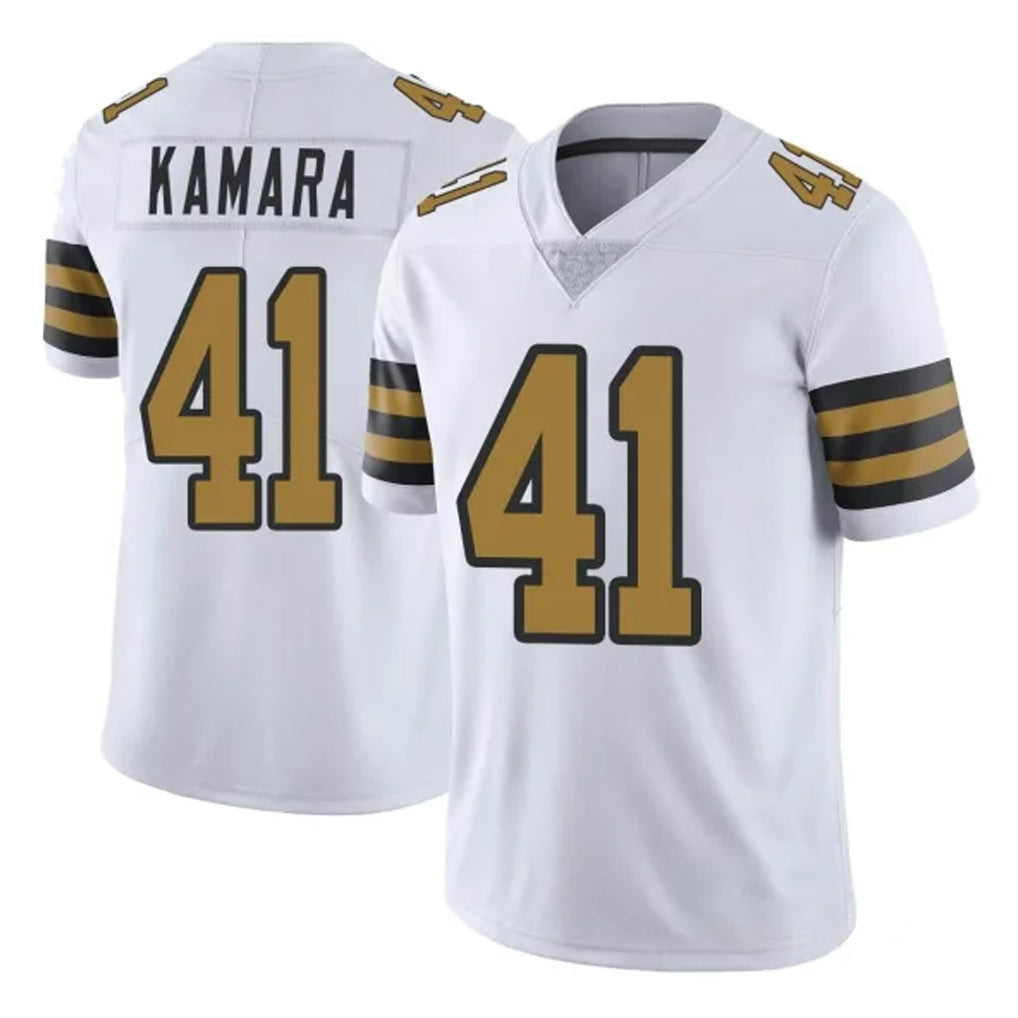 NO.Saints #41 Alvin Kamara Player White Limited Color Rush Home Game Ldoa Stitched Jerseys