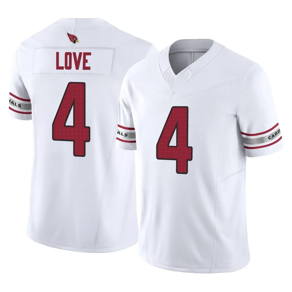A.Cardinals #4 Jeremiyah Love Player White Vapor F.U.S.E. Limited Home Game Ldoa Stitched Jerseys