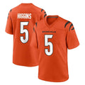 C.Bengals #5 Tee Higgins Player Orange Home Game Ldoa Stitched Jerseys