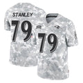 B.Ravens #79 Ronnie Stanley Player Arctic Camo Salute to Service Limited Ldoa Stitched Jerseys