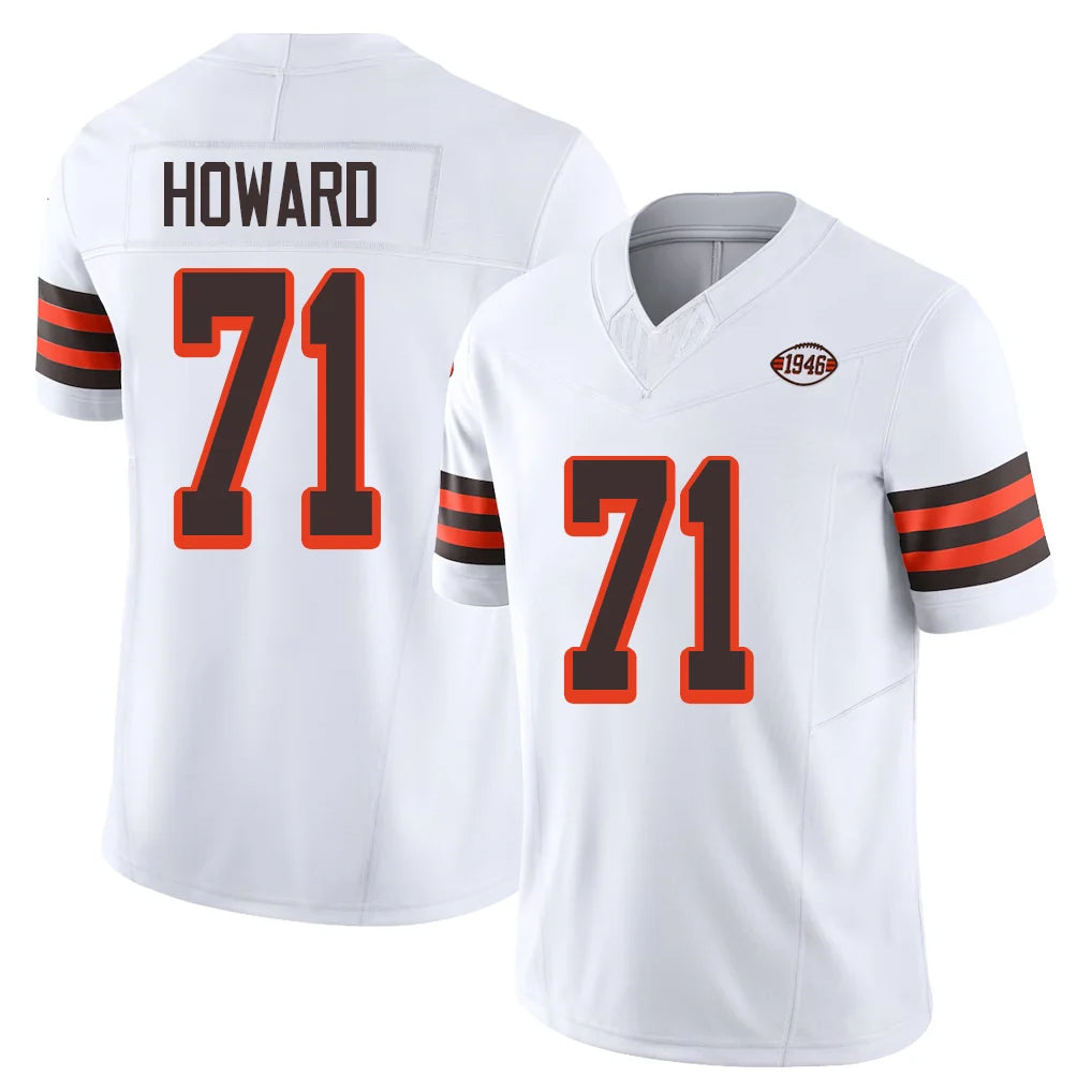 C.Browns #71 Tytus Howard Player White Limited Vapor F.U.S.E. Alternate Game Ldoa Stitched Jerseys