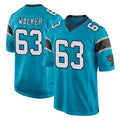 C.Panthers #63 Rasheed Walker Player Blue Game Ldoa Stitched Jerseys