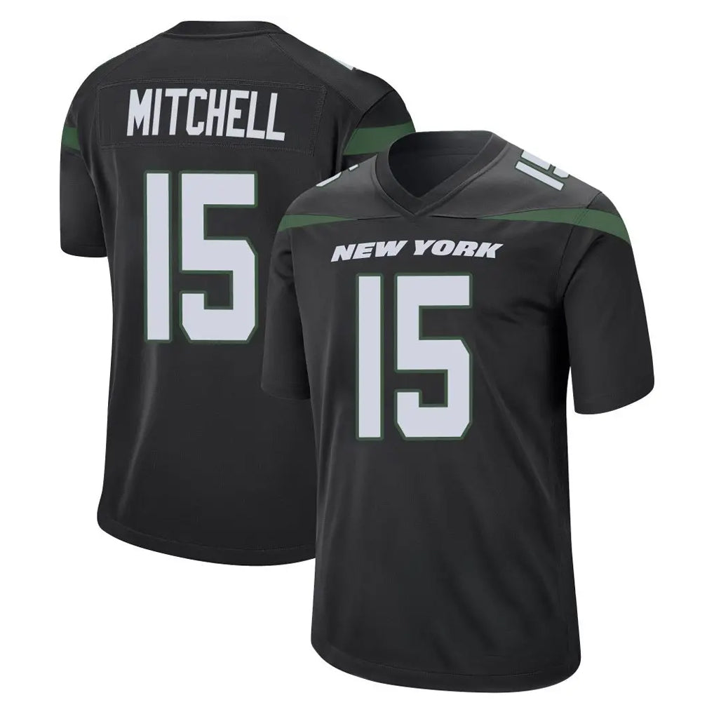 NY.Jets #15 Adonai Mitchell Player Stealth Black Home Game Ldoa Stitched Jerseys