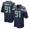 S.Seahawks #91 Byron Murphy II Player Navy Home Game Ldoa Stitched Jerseys