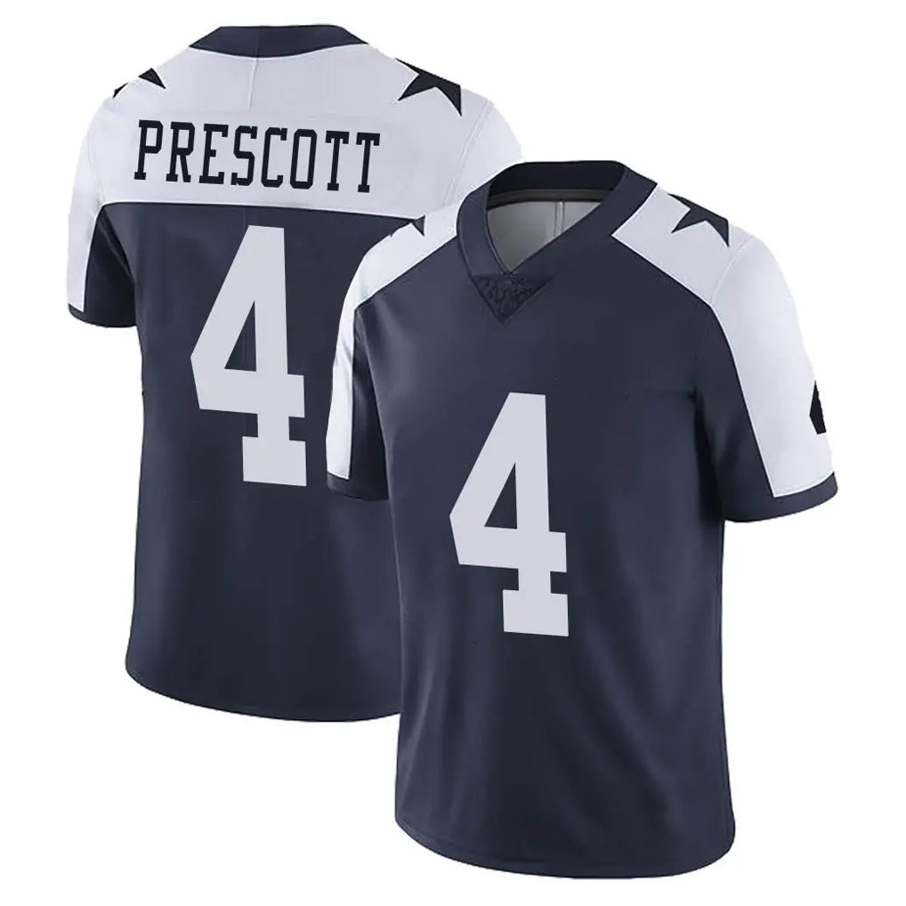 D.Cowboys #4 Dak Prescott Player Navy-White Limited Alternate Vapor Untouchable Home Game Ldoa Stitched Jerseys