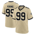 NO.Saints #99 Chase Young Player Gold Home Game Ldoa Stitched Jerseys