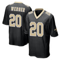 NO.Saints #20 Pete Werner Player Black Home Game Ldoa Stitched Jerseys