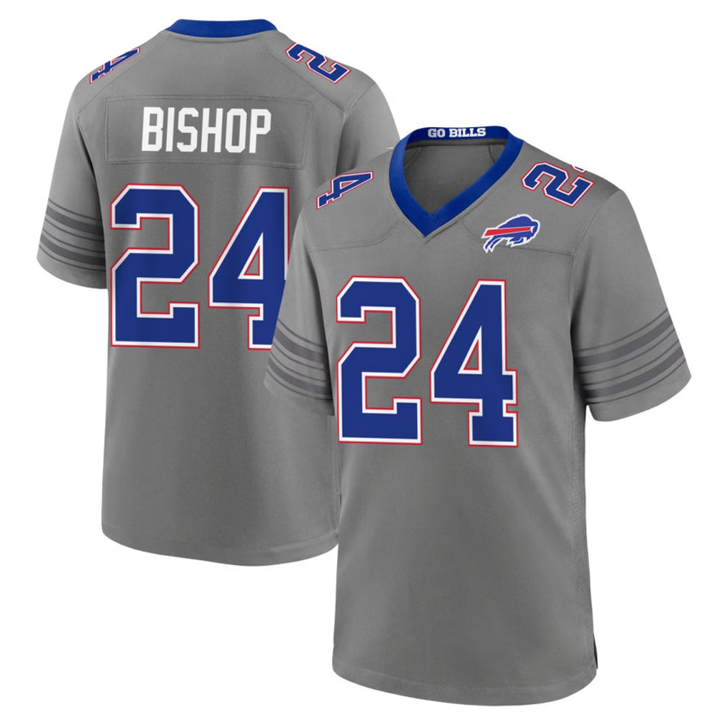 B.Bills #24 Cole Bishop Player Gray Nickel City Home Game Xdoa Stitched Jerseys