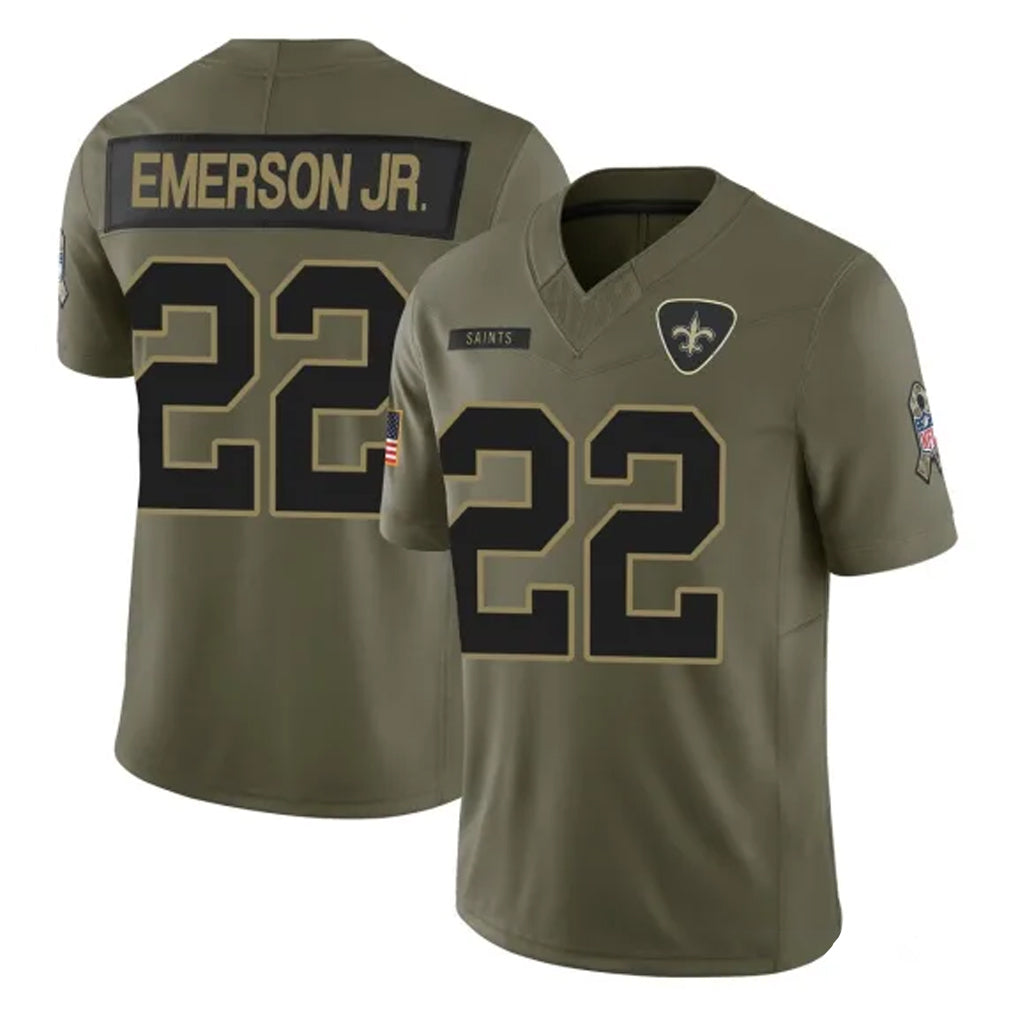 NO.Saints #22 Martin Emerson Jr. Player Olive 2025 Salute To Service Limited Ldoa Stitched Jerseys