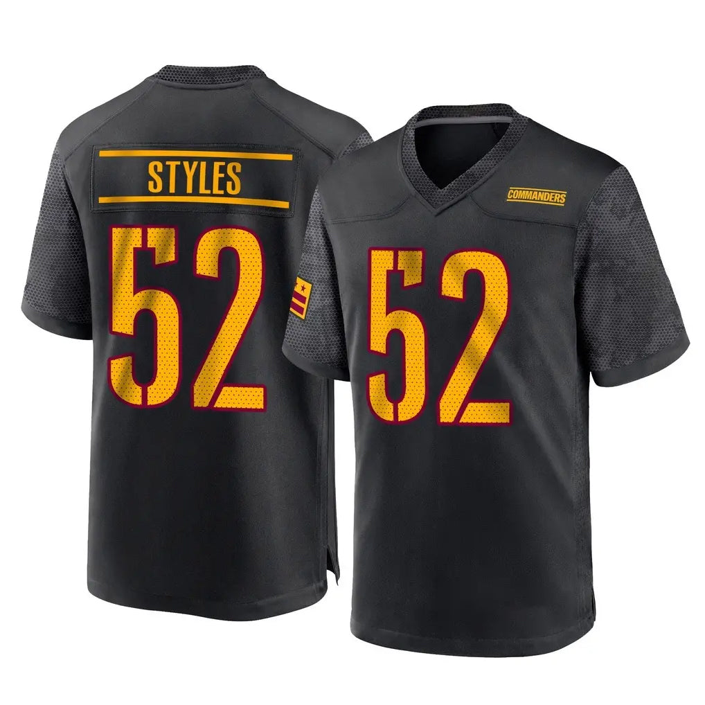 W.Commanders #52 Sonny Styles Player Black Home Game Ldoa Stitched Jerseys