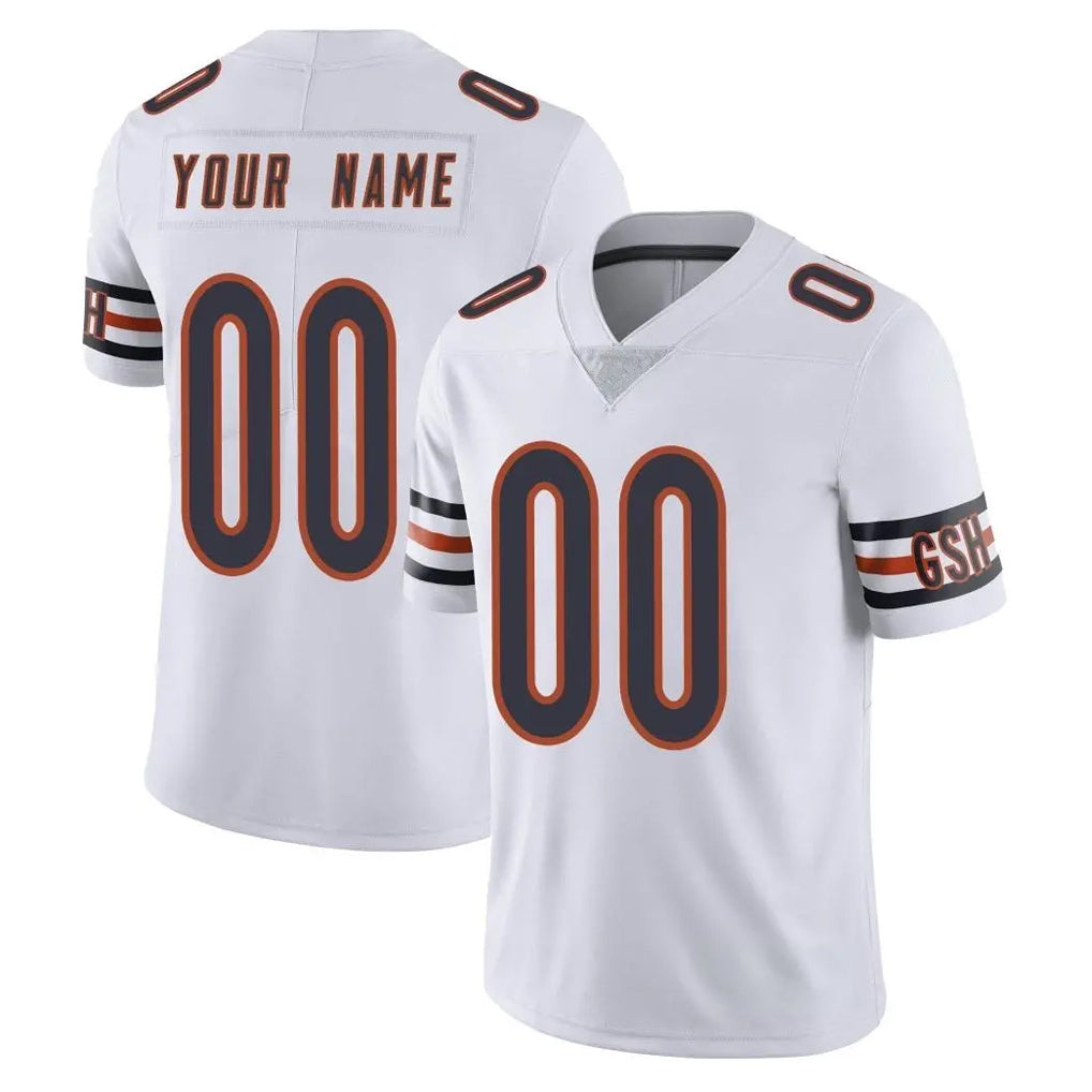 Custom C.Bears White Vapor Untouchable Limited Home Game Any Name & Numbers Ldoa Stitched Jerseys
