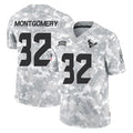 H.Texans #32 David Montgomery Player Arctic Camo Salute To Service Limited Game Ldoa Stitched Jerseys