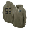 C.Panthers #55 Devin Lloyd Player Olive Salute to Service Hoodies Game Ldoa Stitched Jerseys