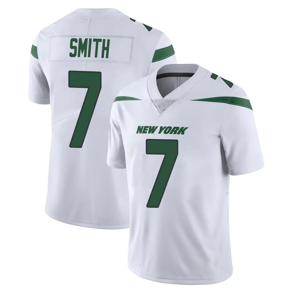NY.Jets #7 Geno Smith Player White Spotlight Limited Vapor Home Game Ldoa Stitched Jerseys