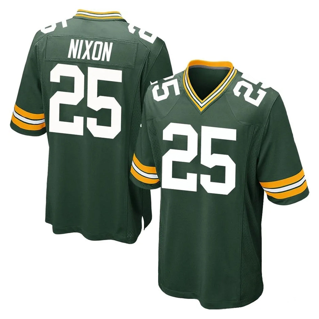 GB.Packers #25 Keisean Nixon Player Green Home Game Ldoa Stitched Jerseys