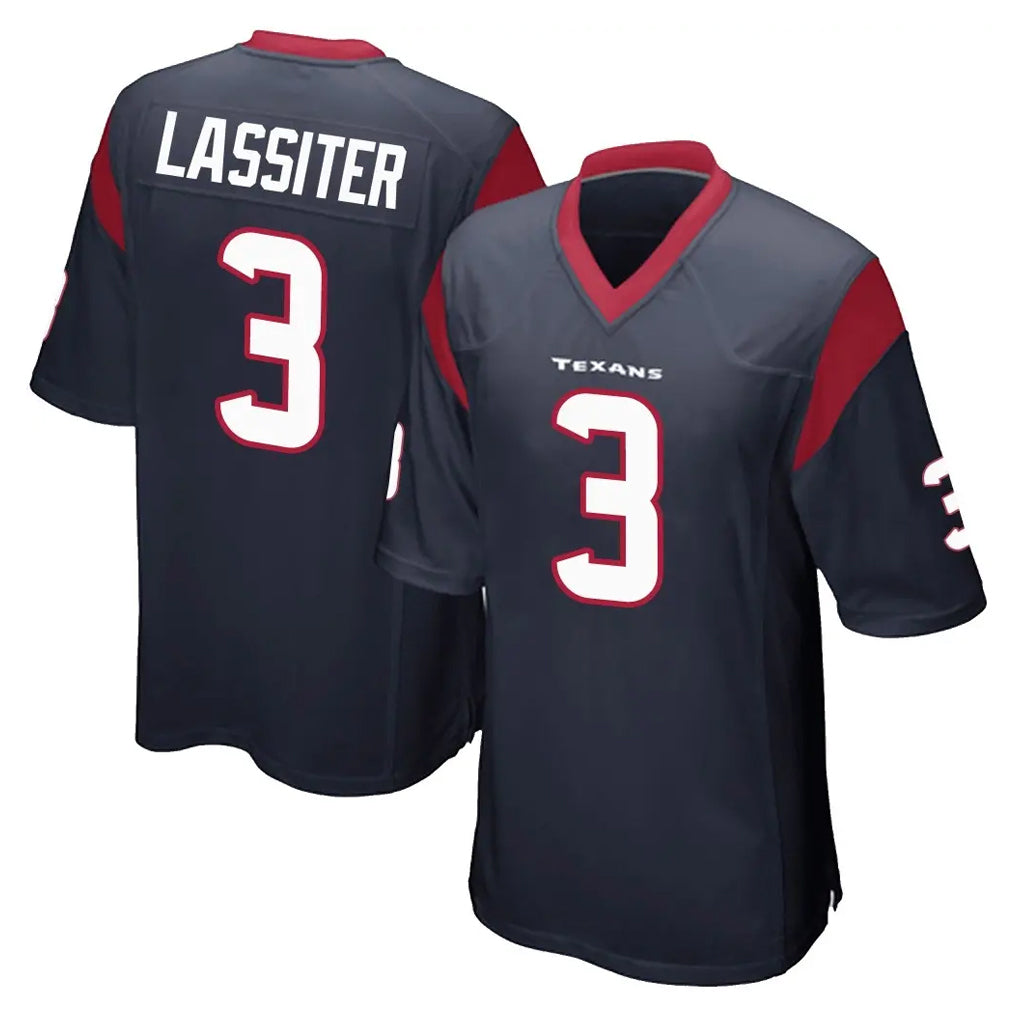 H.Texans #3 Kamari Lassiter Player Navy Home Game Ldoa Stitched Jerseys