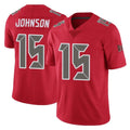 TB.Buccaneers #15 Tez Johnson Player Red Limited Color Rush Home Game Ldoa Stitched Jerseys