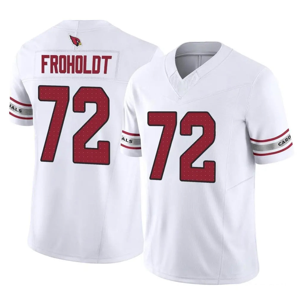 A.Cardinals #72 Hjalte Froholdt Player White Vapor F.U.S.E. Limited Home Game Ldoa Stitched Jerseys