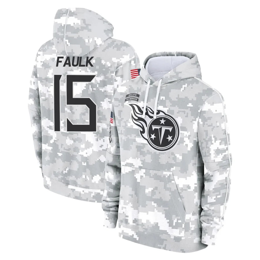 T.Titans #15 Keldric Faulk Player Camo Arctic Salute to Service Pullover Hoodies Home Game Ldoa Stitched Jerseys