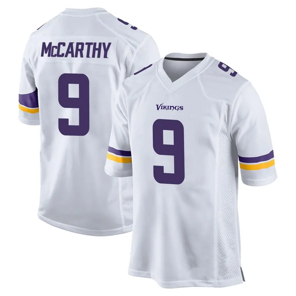 M.Vikings #9 J.J. McCarthy Player White Home Game Ldoa Stitched Jerseys