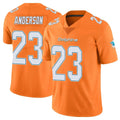M.Dolphins #23 Zayne Anderson Player Orange Limited Home Game Ldoa Stitched Jerseys