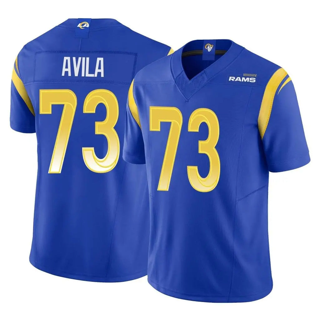 LA.Rams #73 Steve Avila Player Royal Limited Vapor F.U.S.E. Home Game Ldoa Stitched Jerseys